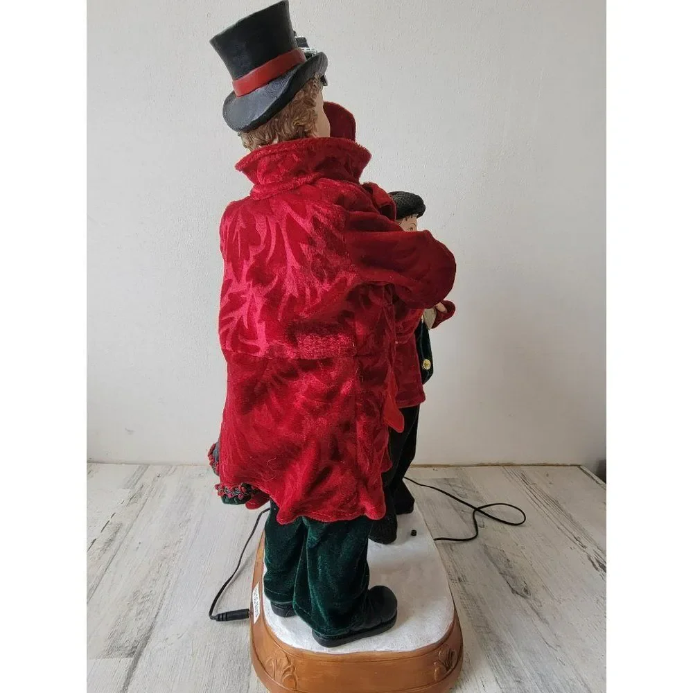 Christmas International AS IS Victorian caroler family animated motion Xmas deco